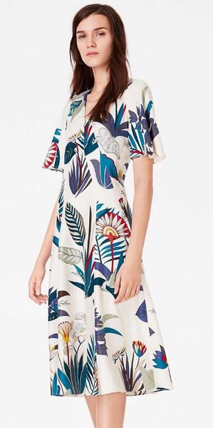flower print women a-line dress v-neck short sleeve casual dresses 099a720, Black;gray
flower print women a-line dress v-neck short sleeve casual dresses 099a720, Black;gray