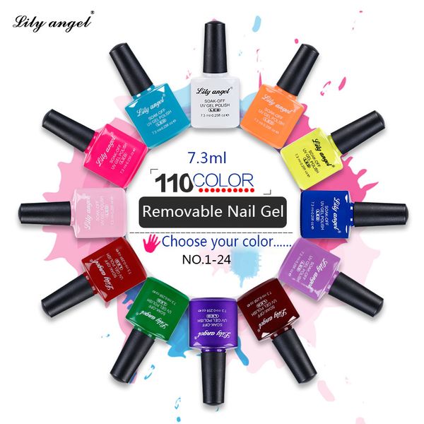wholesale- lily angel 7.3ml 110 colors soak off uv gel nail polish uv led lamp gel lacquer varnish semi permanent colorful nail gel no.1-24, Red;pink
wholesale- lily angel 7.3ml 110 colors soak off uv gel nail polish uv led lamp gel lacquer varnish semi permanent colorful nail gel no.1-24, Red;pink