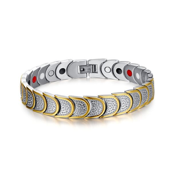 22.5cm men's gold color healing energy infrared magnetic germanium stainless steel bracelet bangle for men chain link valentine's, Black
22.5cm men's gold color healing energy infrared magnetic germanium stainless steel bracelet bangle for men chain link valentine's, Black