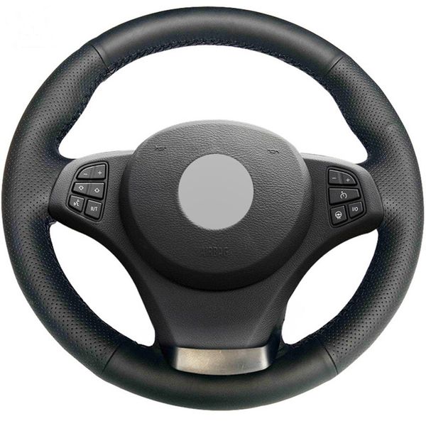 diy hand-stitched black genuine leather car steering wheel cover for bmw e83 x3 2003-2010 e53 x5 2004-2006
diy hand-stitched black genuine leather car steering wheel cover for bmw e83 x3 2003-2010 e53 x5 2004-2006