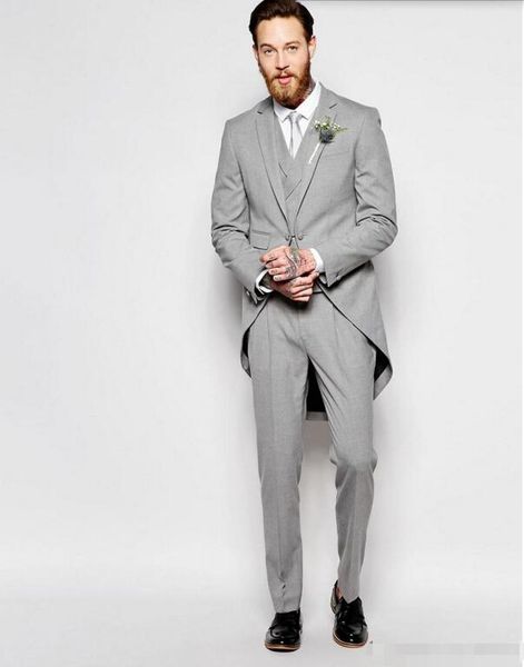 latest design men suits tailcoat grey groom suits tuxedos peak lapel groomsmen tuxedos mens wedding suits (jacket+pants+vest), White;black
latest design men suits tailcoat grey groom suits tuxedos peak lapel groomsmen tuxedos mens wedding suits (jacket+pants+vest), White;black