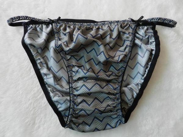 100% women's 6pcs silk printed string panties bikinis eejjc
