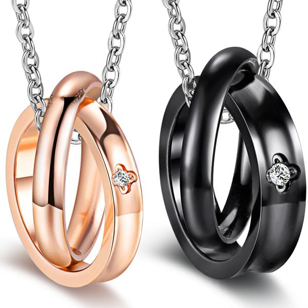 fashion jewelry lovers' accessories promise couple 316l steel black and rose gold inlaid cz diamond pendant necklaces gddx1075, Silver
fashion jewelry lovers' accessories promise couple 316l steel black and rose gold inlaid cz diamond pendant necklaces gddx1075, Silver