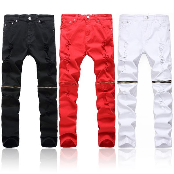 high street tide male knee hole zipper jeans hip-hop foot trousers kanye west europe and the united states boys cultivate one's moralit, Blue
high street tide male knee hole zipper jeans hip-hop foot trousers kanye west europe and the united states boys cultivate one's moralit, Blue