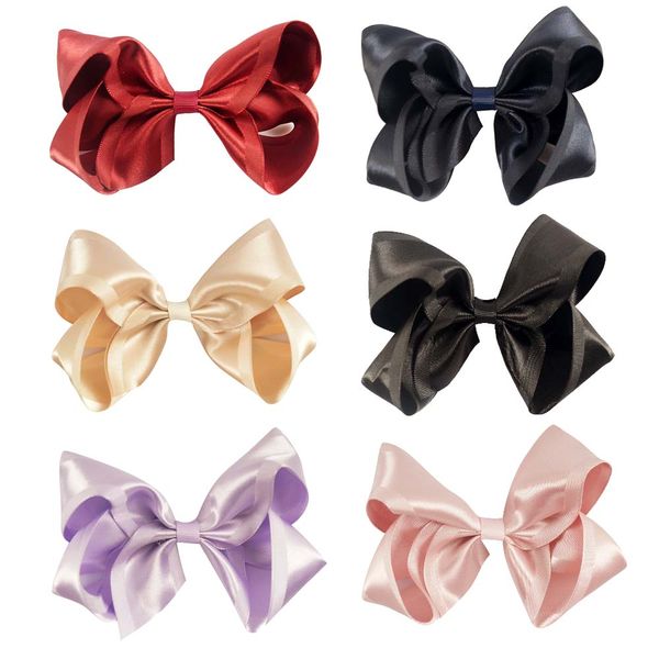 12pcs /lot4 .5 "girl satin alligator hair bows gum with clips /hair pins kids headbands hair accessories
12pcs /lot4 .5 "girl satin alligator hair bows gum with clips /hair pins kids headbands hair accessories