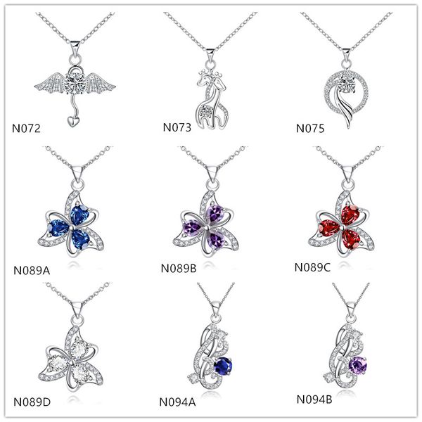 fashion women's gemstone 925 silver necklace pendants mixed style, sterling silver plated pendant necklaces gtn8
fashion women's gemstone 925 silver necklace pendants mixed style, sterling silver plated pendant necklaces gtn8