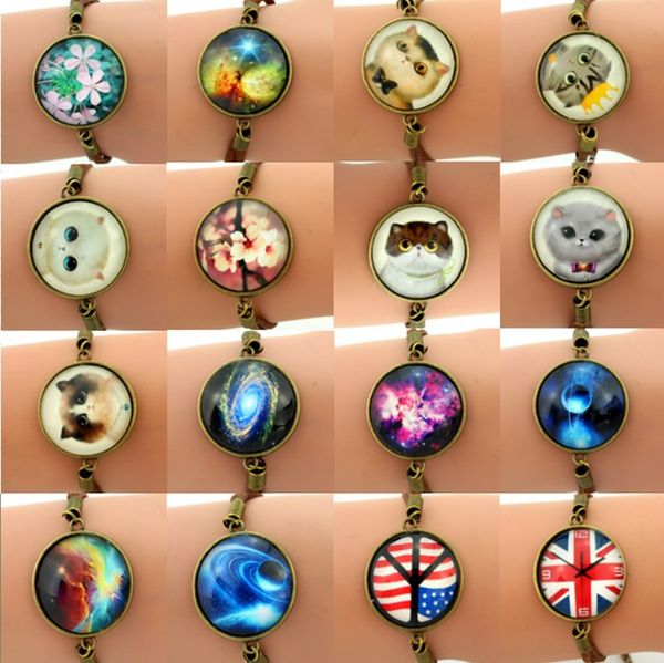 New DIY Braided Bracelet Bangles Milky Way cat Galaxy Cabochon Infinity Charms Wristband Cuff Leather Bracelet For Women Men 16 styles Mix
New DIY Braided Bracelet Bangles Milky Way cat Galaxy Cabochon Infinity Charms Wristband Cuff Leather Bracelet For Women Men 16 styles Mix