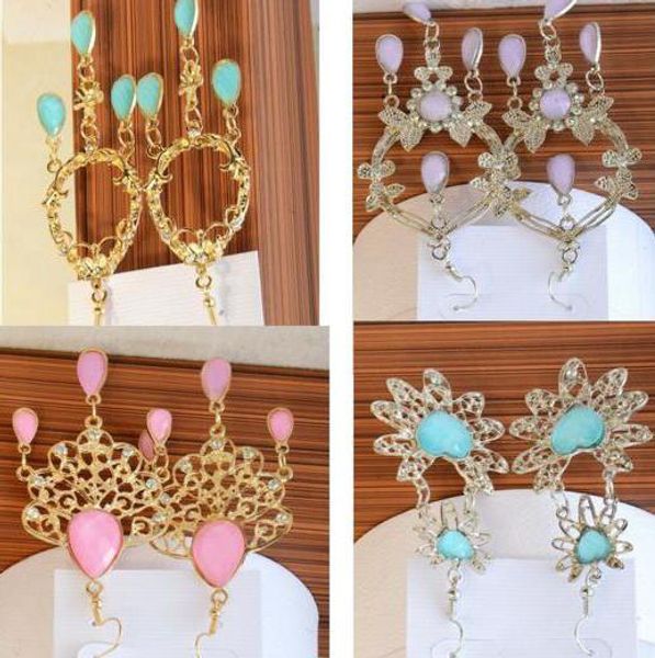 10pairs/lot mix style fashion crystal zirconia earring dangle chandelier for women craft jewelry gift ea031, Silver
10pairs/lot mix style fashion crystal zirconia earring dangle chandelier for women craft jewelry gift ea031, Silver
