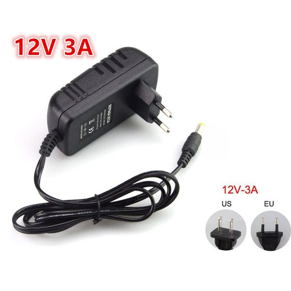 Us Eu Au Uk Plug Power Supply Adapter Ac 110-240v To Dc 12v 3a For Led Strips Light Converter Adapter Switching Charger