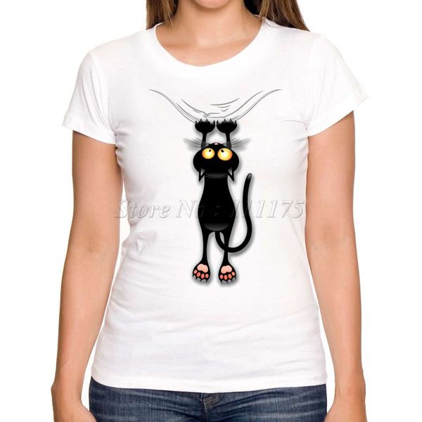 wholesale- 2017 women fashion fun black cat falling down design short sleeve t shirt lady fantastic printed summer tees, White
wholesale- 2017 women fashion fun black cat falling down design short sleeve t shirt lady fantastic printed summer tees, White