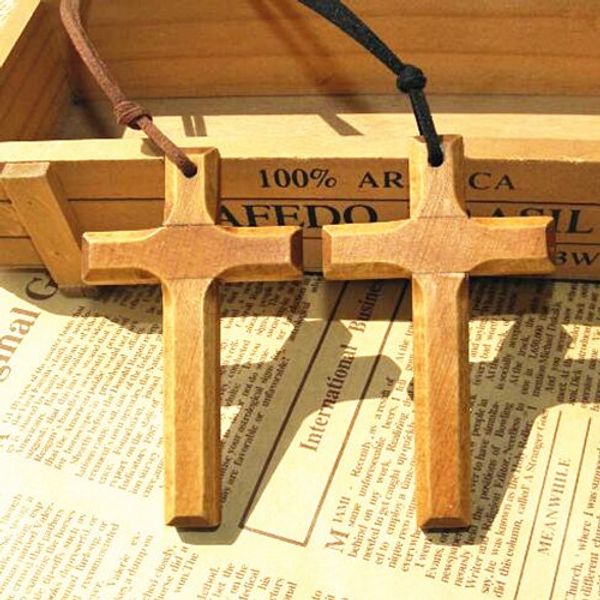 christian solid wooden cross pendant necklace vintage long sweater chain leather cord men women jewelry handmade stylish xmas gifts 12pcs, Silver
christian solid wooden cross pendant necklace vintage long sweater chain leather cord men women jewelry handmade stylish xmas gifts 12pcs, Silver