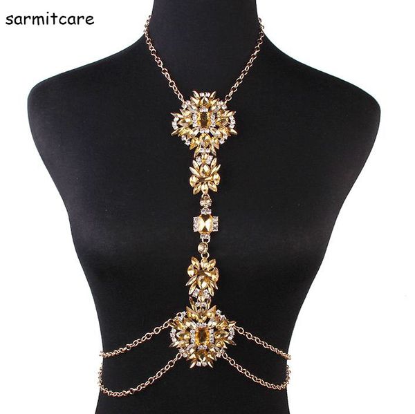 n049 - 2016 new luxurious 2 colors long collar necklace with thin body chain necklace with rhinestones waist chain women body chain, Black
n049 - 2016 new luxurious 2 colors long collar necklace with thin body chain necklace with rhinestones waist chain women body chain, Black