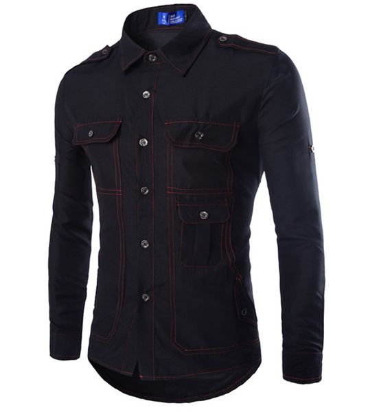 wholesale-chemise homme shirt men hiping shirts large pockets male soild camisa full sleeves new style business ,gx172, White;black
wholesale-chemise homme shirt men hiping shirts large pockets male soild camisa full sleeves new style business ,gx172, White;black