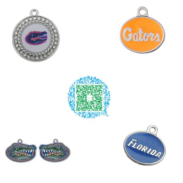 wholesale-10pcs uf university of florida gators clear crystals colored enamel logo charms, Bronze;silver
wholesale-10pcs uf university of florida gators clear crystals colored enamel logo charms, Bronze;silver