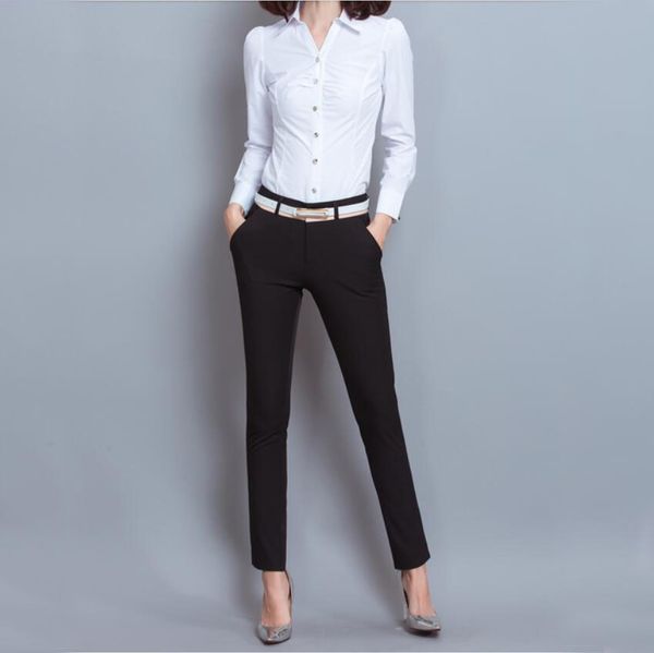 women's business ol long pants office lady trousers cotton slim working pants high waist pencil pants career trousers for women, Black;white
women's business ol long pants office lady trousers cotton slim working pants high waist pencil pants career trousers for women, Black;white