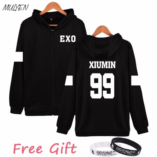 wholesale- mulyen exo kpop member letters number hoodies women zipper harajuku sweatshirt fleece hoodie women's tracksuit sudaderas, Black
wholesale- mulyen exo kpop member letters number hoodies women zipper harajuku sweatshirt fleece hoodie women's tracksuit sudaderas, Black