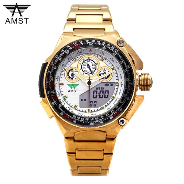 amst quartz stainless steel watch men clock male anolog digital led gold watch reloj hombre de marca orologio uomo montre homme, Slivery;brown
amst quartz stainless steel watch men clock male anolog digital led gold watch reloj hombre de marca orologio uomo montre homme, Slivery;brown