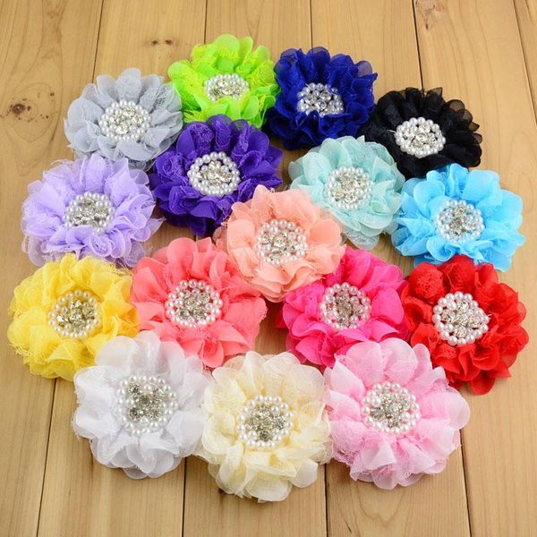 24pcs 3.5 inch DIY Girls Hair Flowers Without Clip Multi-layers Chiffon Mesh Lace hair accessories Pearls flower For Baby Kids headband B141
24pcs 3.5 inch DIY Girls Hair Flowers Without Clip Multi-layers Chiffon Mesh Lace hair accessories Pearls flower For Baby Kids headband B141