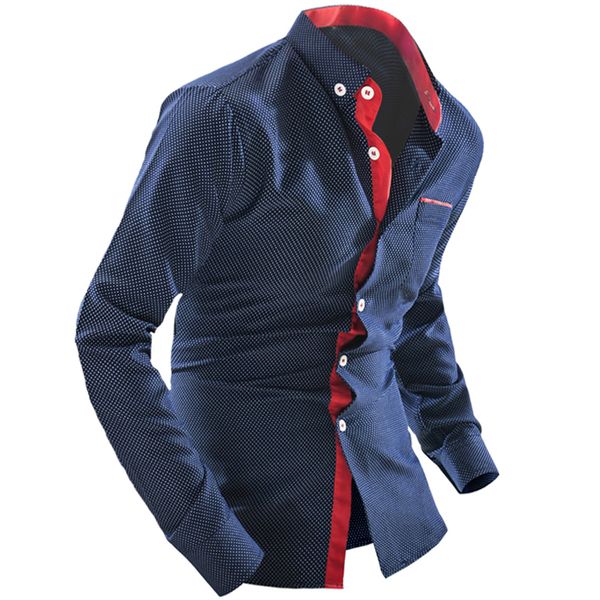 wholesale-long sleeve man business shirt formal solid fitness turn-down collar shirt casual polka dots patchwork men fashion clothing, White;black
wholesale-long sleeve man business shirt formal solid fitness turn-down collar shirt casual polka dots patchwork men fashion clothing, White;black