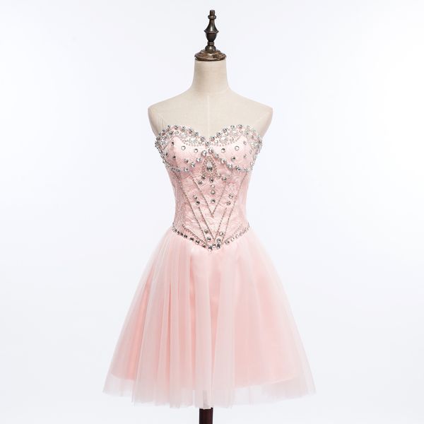 beaded crystal organza tulle homecoming dresses with lace 2018 sweetheart short prom dresses party gowns lace up, Blue;pink
beaded crystal organza tulle homecoming dresses with lace 2018 sweetheart short prom dresses party gowns lace up, Blue;pink
