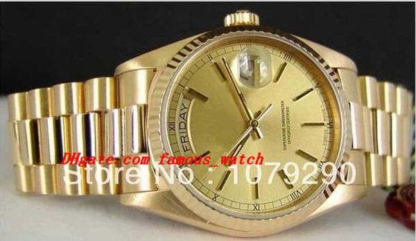 luxury watches 118238 18238 yellow dial stainless steel bracelet 36mm automatic mens men's watch watches, Slivery;brown
luxury watches 118238 18238 yellow dial stainless steel bracelet 36mm automatic mens men's watch watches, Slivery;brown