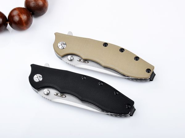 Best Value ZT Utility Tool Folder 9CR13 59-60HRC Stonewash Blade G10 Titanium Handle Fast-Open EDC Pocket Camping Hiking knife F844E