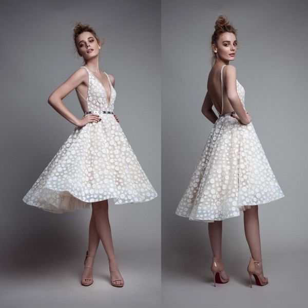 berta appliques prom dresses plunging neckline sleeveless backless party gowns knee length evening dress for women, Black
berta appliques prom dresses plunging neckline sleeveless backless party gowns knee length evening dress for women, Black