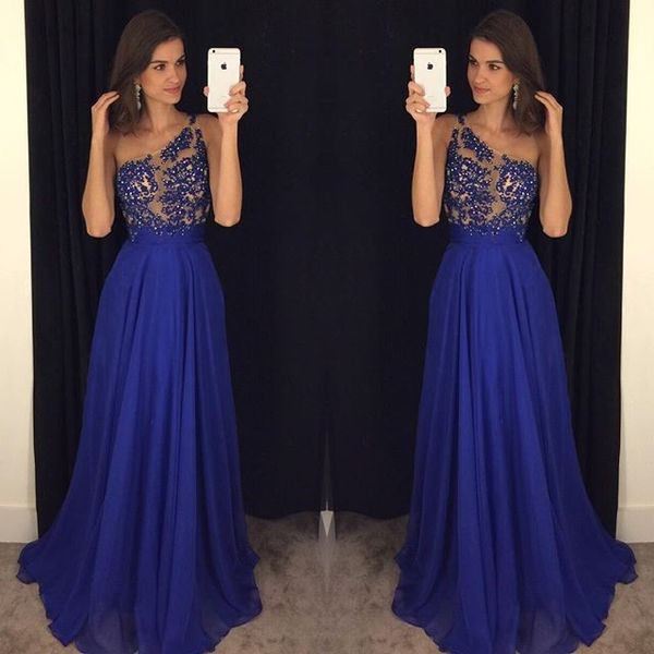 delicate royal blue party dresses long evening gown 2017 a line one-shoulder appliques prom party dress robe de soiree longue, Black;red
delicate royal blue party dresses long evening gown 2017 a line one-shoulder appliques prom party dress robe de soiree longue, Black;red