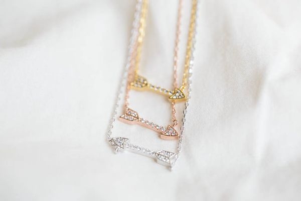 newbark trendy vintage necklace love cupid's arrow necklaces & pendants with tiny cubic zirconia diamond paved collares jewelry, Silver
newbark trendy vintage necklace love cupid's arrow necklaces & pendants with tiny cubic zirconia diamond paved collares jewelry, Silver