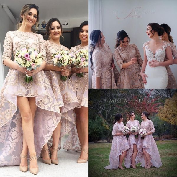 zuhair murad arabic hi-lo jewel neck half sleeves bridesmaids girl's dress lace applique formal maid of honor party gowns 
zuhair murad arabic hi-lo jewel neck half sleeves bridesmaids girl's dress lace applique formal maid of honor party gowns