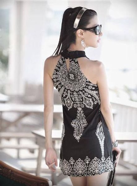 summer bohemain dress women's totem printed sleeveless sand beach dress lady's vintage short mini casual dresses black, Black;gray
summer bohemain dress women's totem printed sleeveless sand beach dress lady's vintage short mini casual dresses black, Black;gray