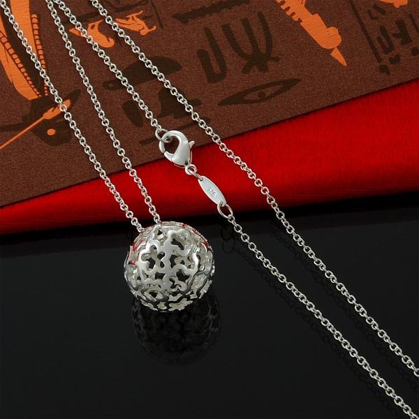 10pcs/lot factory direct wholesale 925 sterling silver hollow ball fine chain necklace fashion silver necklace for women
10pcs/lot factory direct wholesale 925 sterling silver hollow ball fine chain necklace fashion silver necklace for women