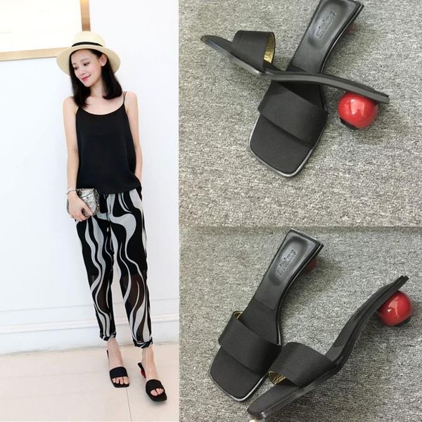 new famous brand women red ball heel sandals 2016 summer strange style slippers wedges shoes woman round heels flip wholesale good price, Black
new famous brand women red ball heel sandals 2016 summer strange style slippers wedges shoes woman round heels flip wholesale good price, Black