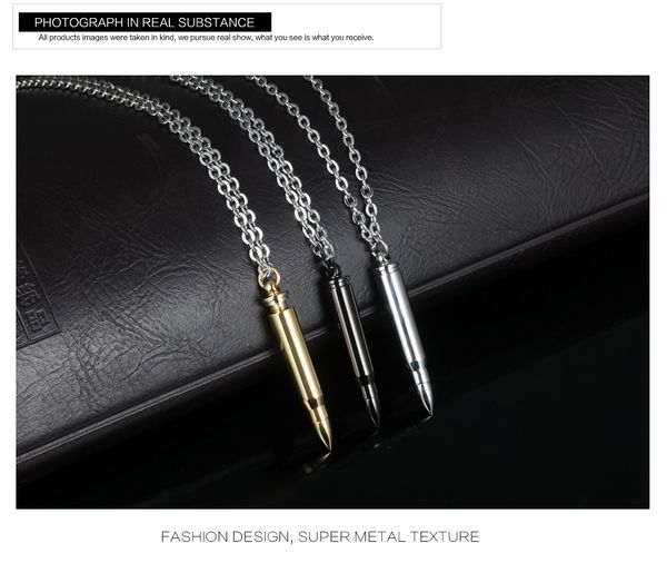 steel stainless pendant bullet keepsake plain cylinder bullet simulation pill storable fashion necklace, silver/gold/black/gold acecx
steel stainless pendant bullet keepsake plain cylinder bullet simulation pill storable fashion necklace, silver/gold/black/gold acecx
