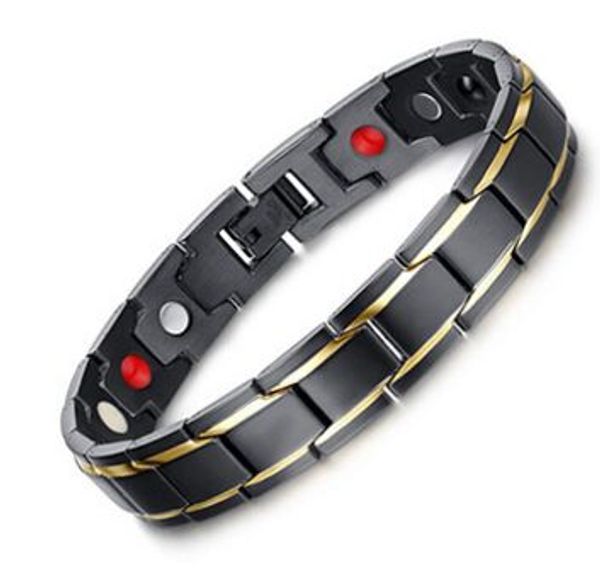 casual healthy energy bracelet jewelry for men and women black stainless steel chain link magnet therapy bracelets
casual healthy energy bracelet jewelry for men and women black stainless steel chain link magnet therapy bracelets