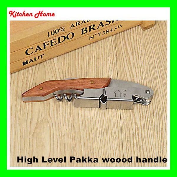 high level pakka wood handle wine opener creative multi-functional stainless steel bottle opener corkscrew special gifts
high level pakka wood handle wine opener creative multi-functional stainless steel bottle opener corkscrew special gifts