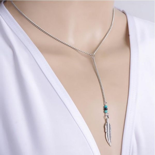 pendant necklaces fashion lady women vintage bohemia silver plated alloy feather clavicle chain jewelry drop shipping wholesale sn731
pendant necklaces fashion lady women vintage bohemia silver plated alloy feather clavicle chain jewelry drop shipping wholesale sn731
