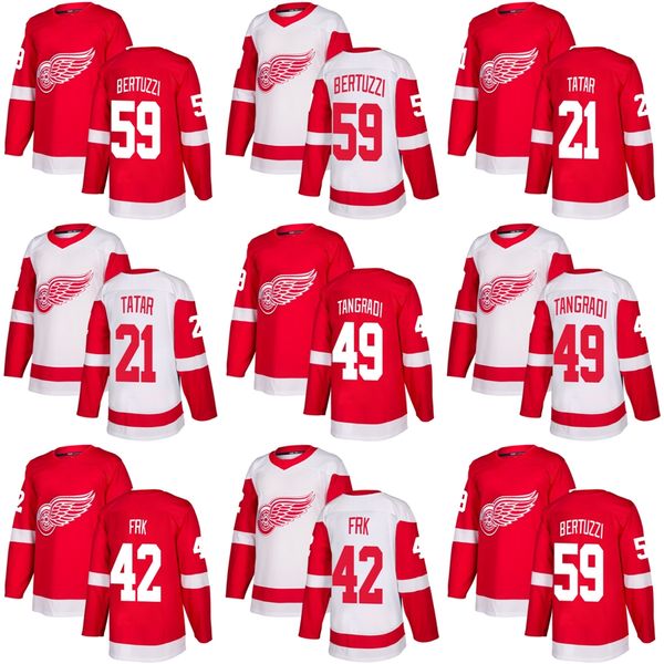 2017 new brand mens detroit red wings 21 tomas tatar 42 martin frk 49 eric tangradi 59 bertuzzi white red ice hockey jerseys accept custom, Black;red
2017 new brand mens detroit red wings 21 tomas tatar 42 martin frk 49 eric tangradi 59 bertuzzi white red ice hockey jerseys accept custom, Black;red
