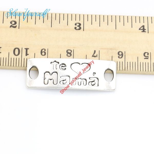 10pcs antique silver plated vintage te mama connectors pendants for jewelry making diy handmade craft 35x12mm
10pcs antique silver plated vintage te mama connectors pendants for jewelry making diy handmade craft 35x12mm