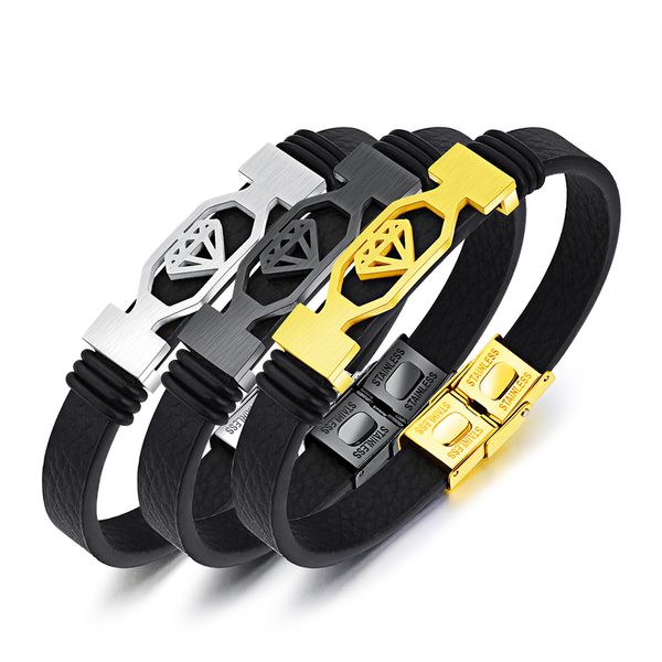 новый унисекс простой глянцевый / доллар сша / алмаз из нержавеющей стали искусственная кожа манжета браслет браслет женщины мужчины винтаж, Black
новый унисекс простой глянцевый / доллар сша / алмаз из нержавеющей стали искусственная кожа манжета браслет браслет женщины мужчины винтаж, Black