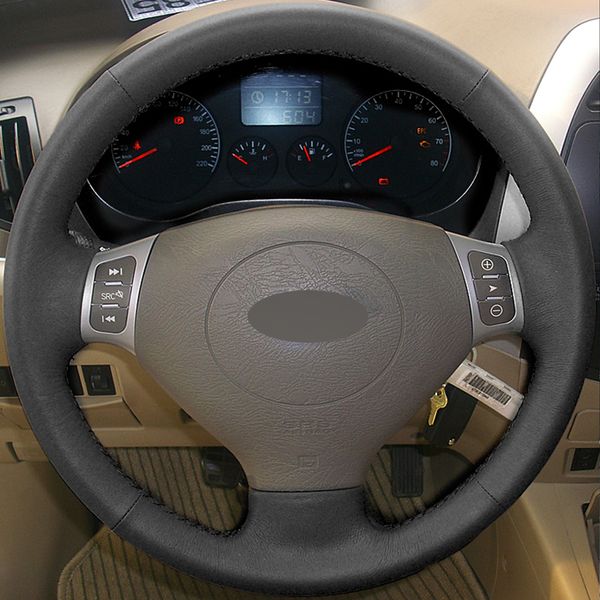 black leather diy hand-stitched car steering wheel cover for chery tiggo 2007-2009 a1 2011
black leather diy hand-stitched car steering wheel cover for chery tiggo 2007-2009 a1 2011