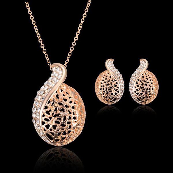 earrings necklace jewelry set fashion women exquisite luxury rhinestone 18k gold plate hollow out wedding jewelry 2-piece set js100, Silver
earrings necklace jewelry set fashion women exquisite luxury rhinestone 18k gold plate hollow out wedding jewelry 2-piece set js100, Silver