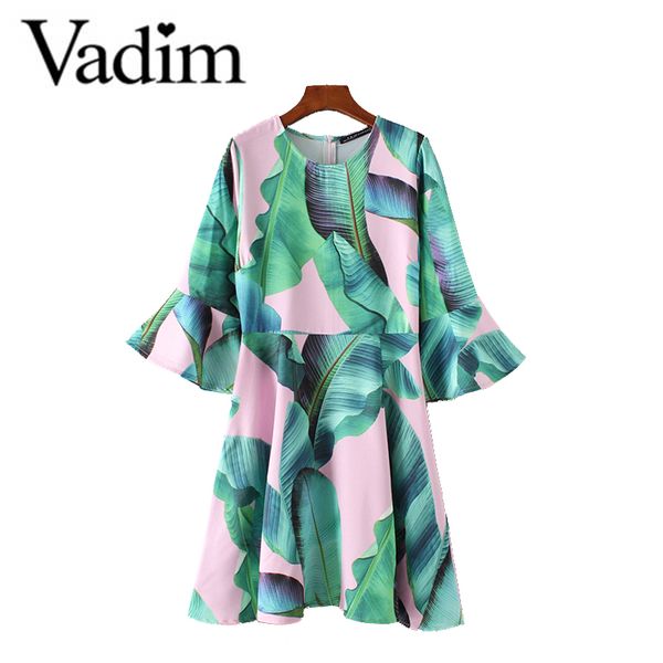 wholesale- women sweet flare sleeve leaves print dress o neck back zipper ladies vintage casual brand mini dresses vestidos qz2913, White;black
wholesale- women sweet flare sleeve leaves print dress o neck back zipper ladies vintage casual brand mini dresses vestidos qz2913, White;black