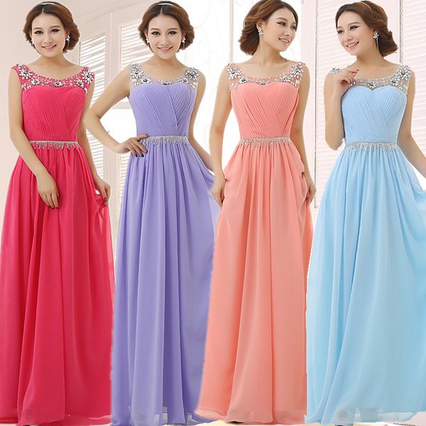 beaded long chiffon bridesmaid dress with scoop neck 2017 lace up wedding party dress floor length bridesmaid gowns, White;pink
beaded long chiffon bridesmaid dress with scoop neck 2017 lace up wedding party dress floor length bridesmaid gowns, White;pink