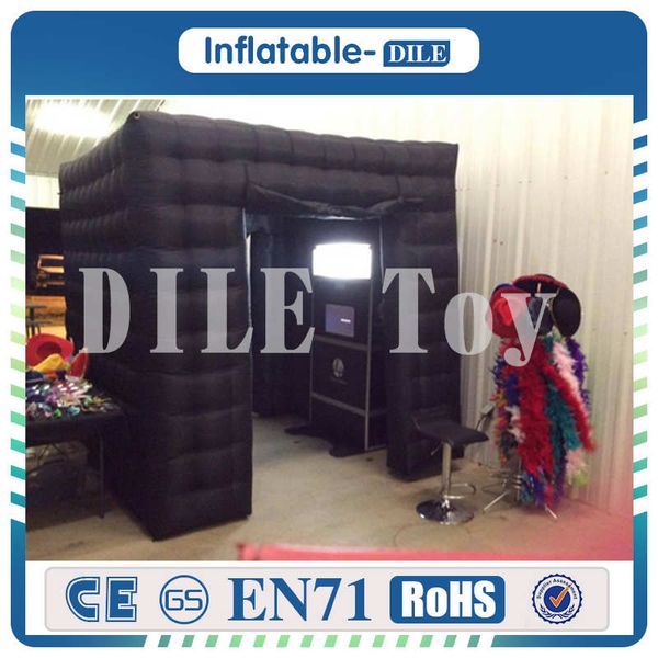 To Door Led Lighting Inflatable P Booth One Opening P Booth Tent For Party Wedding