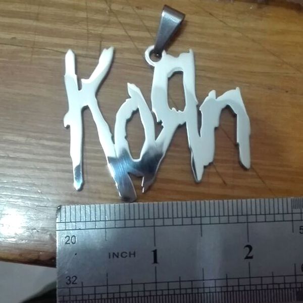 korn korn ultimate custom made limited stainless charm pendant 2 in and necklace, Silver
korn korn ultimate custom made limited stainless charm pendant 2 in and necklace, Silver