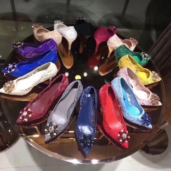 women embroidery pumps in taormina lace with crystals dress court single shoes flat/6cm/9cm heels slippers 8 colors sandals original box, Black
women embroidery pumps in taormina lace with crystals dress court single shoes flat/6cm/9cm heels slippers 8 colors sandals original box, Black