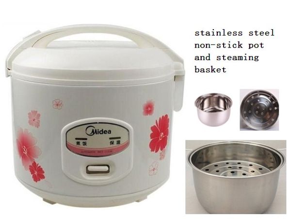 3l portable midea electric rice cooker yj308j 220v stainless steel non stick inner pot +steaming basket cooking tools +conversion plug(gift
3l portable midea electric rice cooker yj308j 220v stainless steel non stick inner pot +steaming basket cooking tools +conversion plug(gift