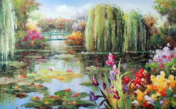 lily pond weeping willow trees purple iris flowers ,pure hand-painted landscape art oil painting in any size customized
lily pond weeping willow trees purple iris flowers ,pure hand-painted landscape art oil painting in any size customized