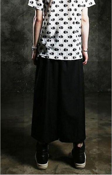 men's summer new super personality stylist culottes easy leisure wide-legged pants exaggeration stage /27-40, Black
men's summer new super personality stylist culottes easy leisure wide-legged pants exaggeration stage /27-40, Black